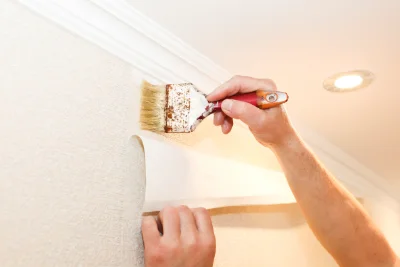 Pose de papier peint à Rosenau — revêtements muraux et toiles de verre
